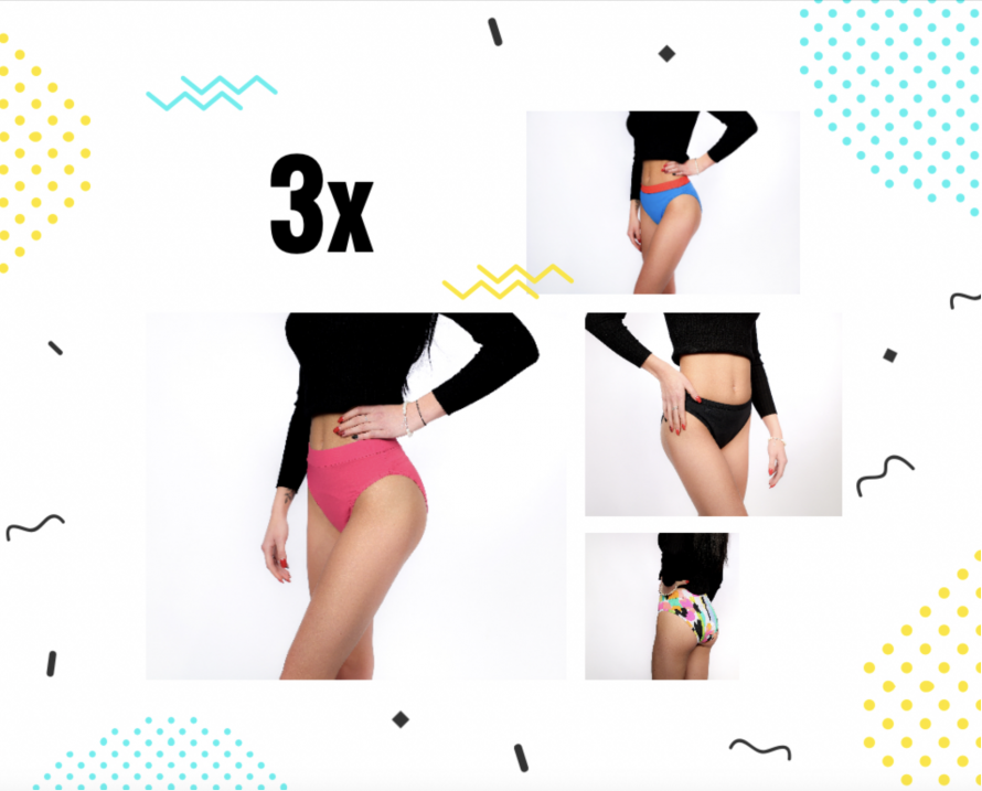 3db-os menstruációs bugyi csomag